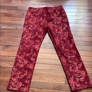Soft Surroundings Red, Pink, Gold stretch pants